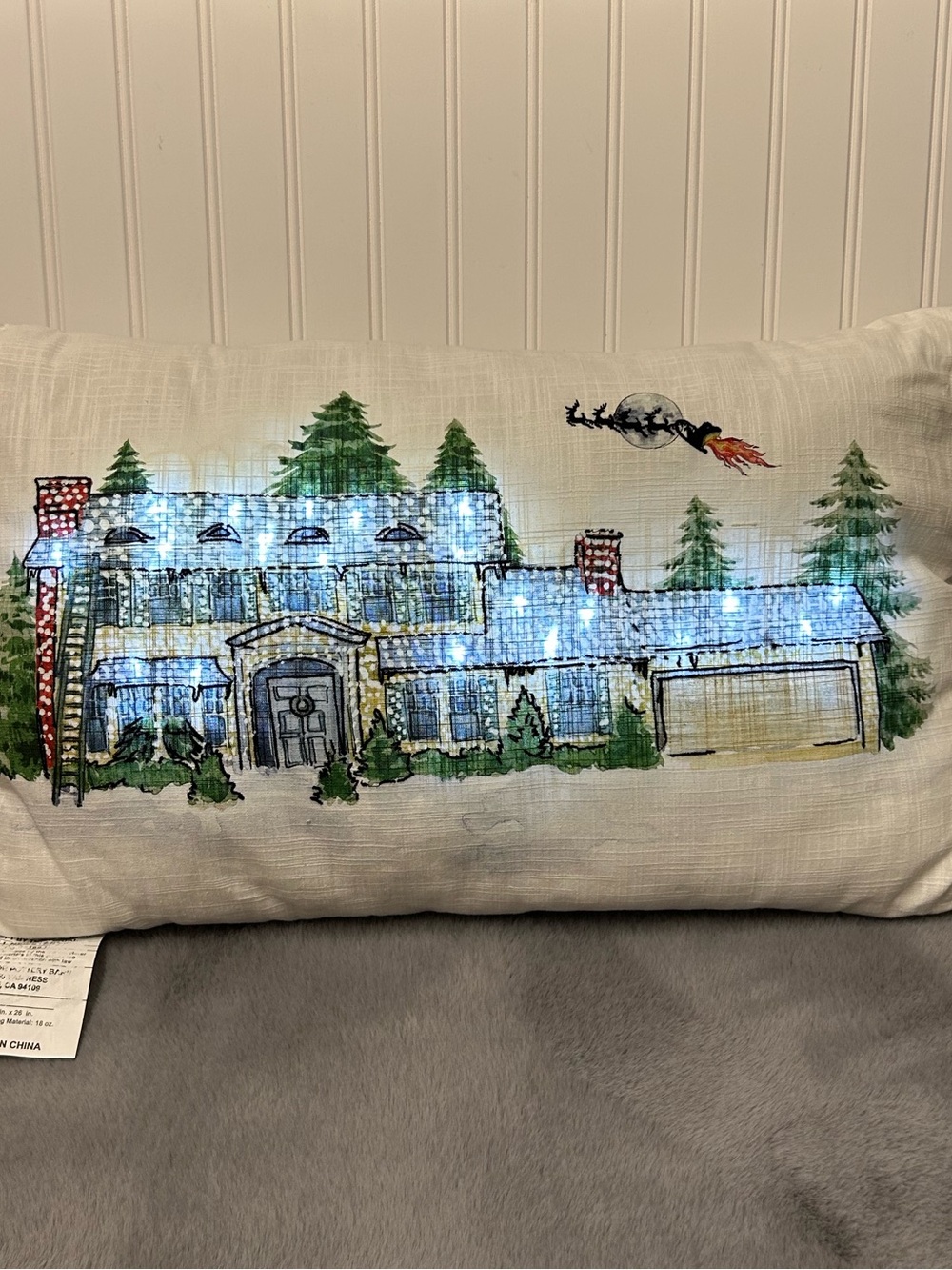 Pottery Barn Nation Lampoon light up pillow